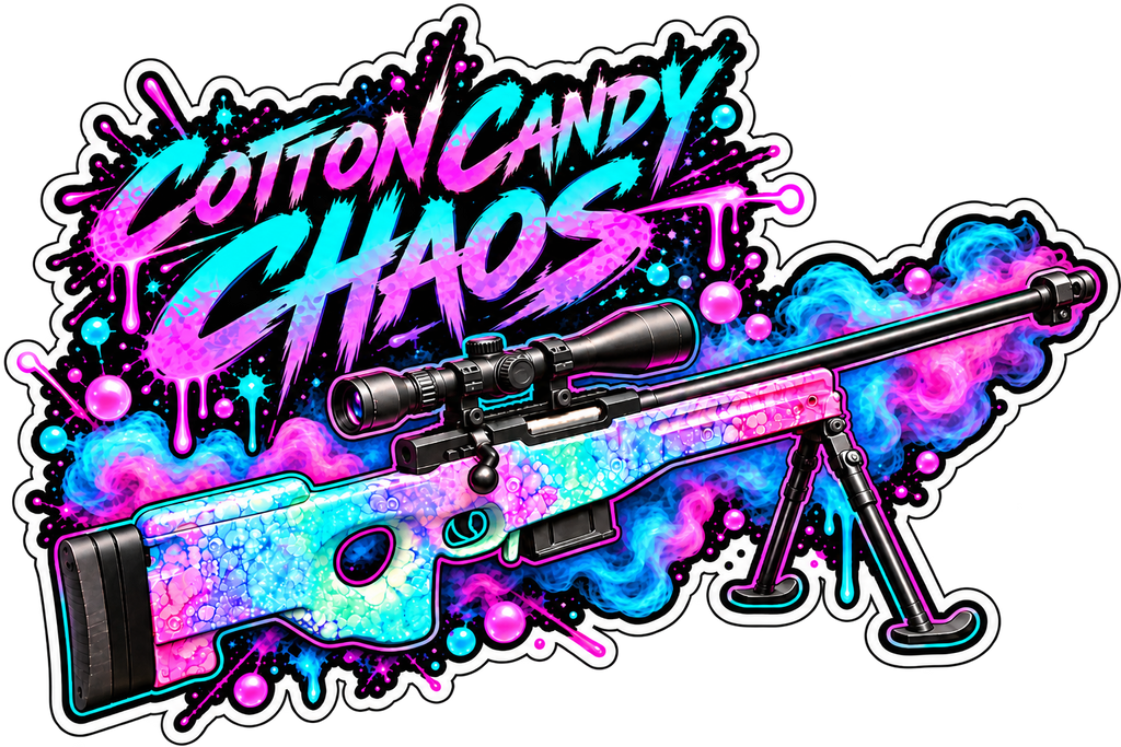 Custom painted SR Sniper - Cotton Candy Chaos