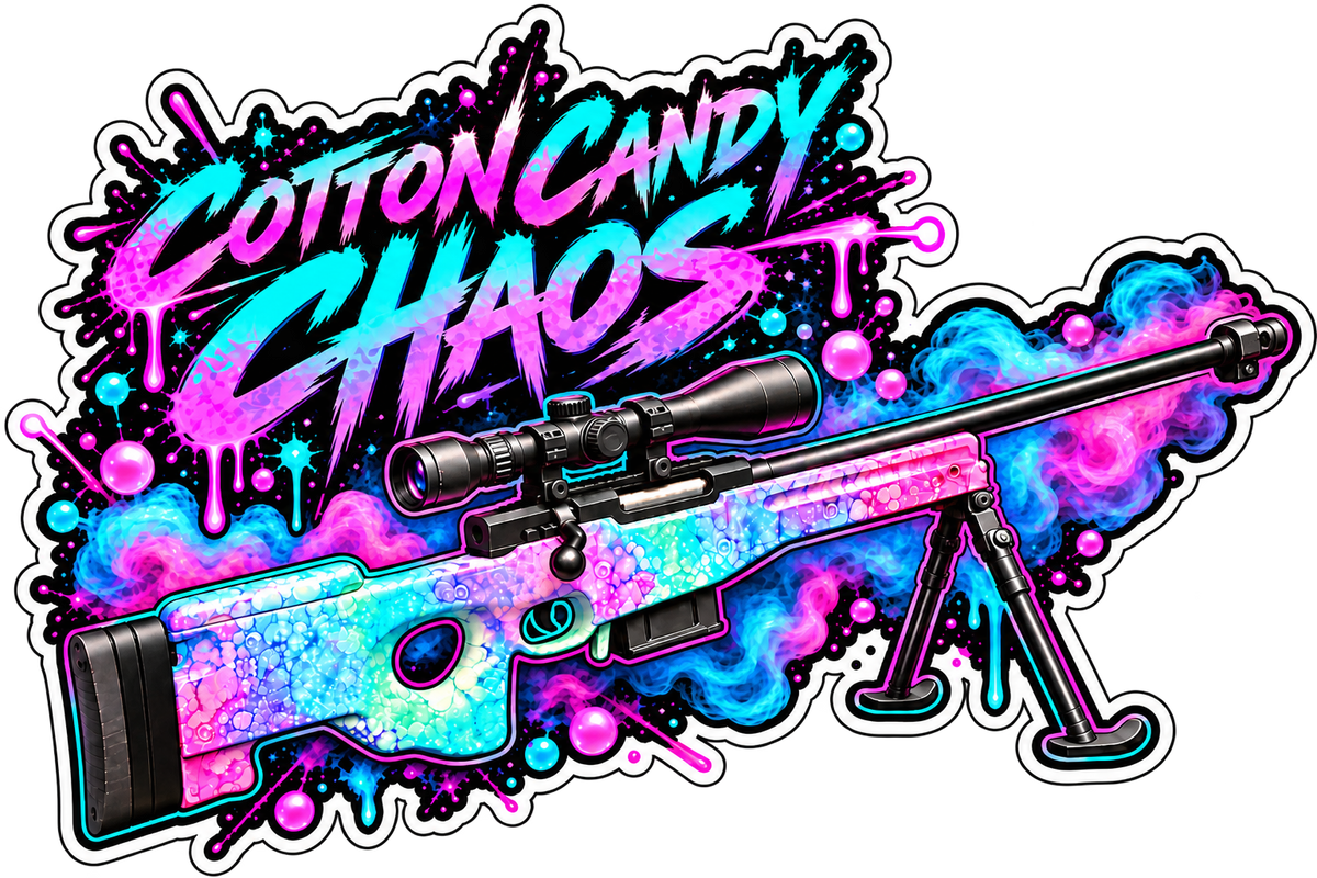 Custom painted SR Sniper - Cotton Candy Chaos