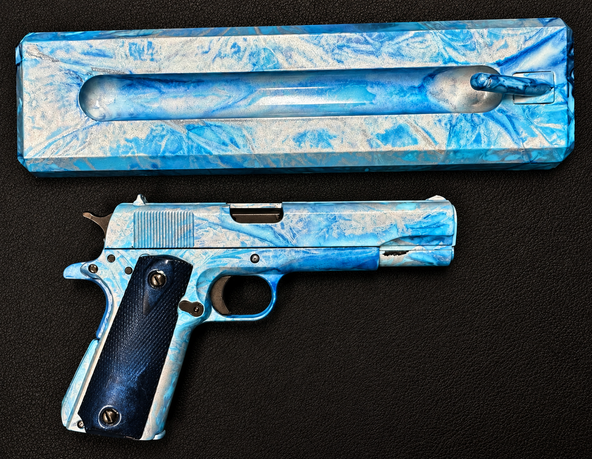 Custom painted pair of 1911's - Boys vs Girls
