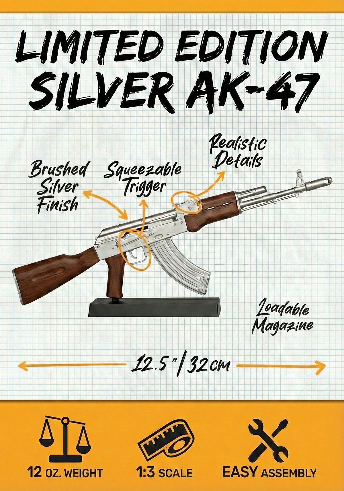 Goat Guns Silver AK-47 Limited Edition Model