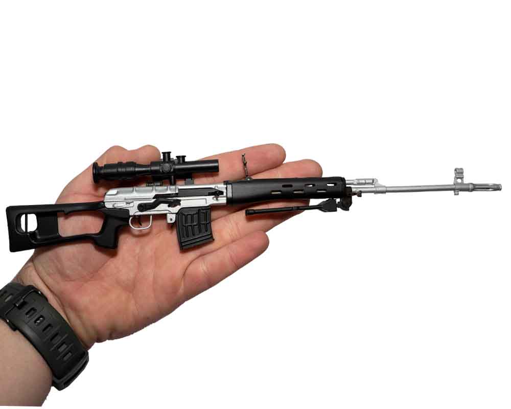 Goat Guns SVD 1:4 Scale Model Silver - Limited Edition