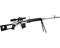 Goat Guns SVD 1:4 Scale Model Silver - Limited Edition