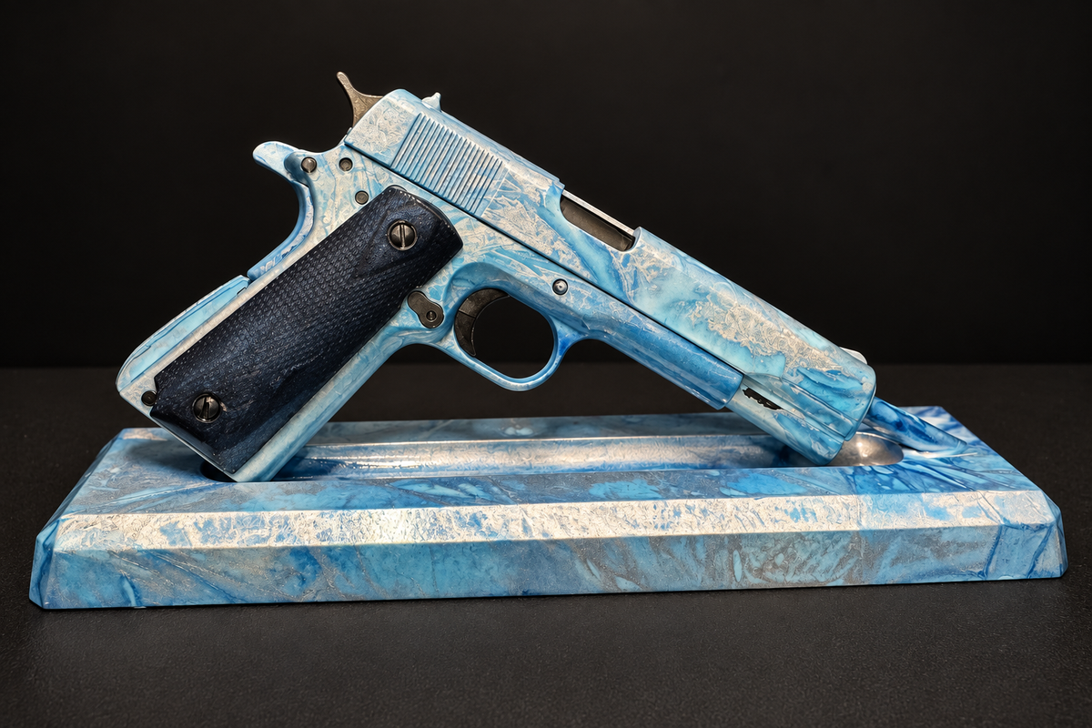 Custom painted pair of 1911's - Boys vs Girls