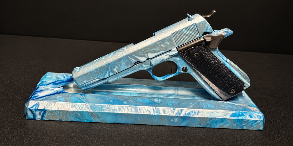 Custom painted pair of 1911's - Boys vs Girls