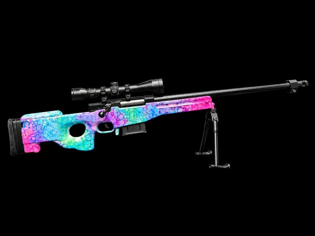 Custom painted SR Sniper - Cotton Candy Chaos