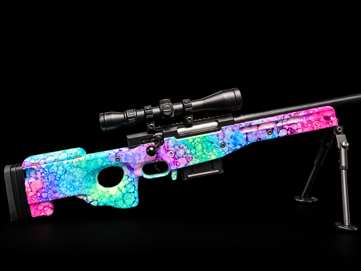 Custom painted SR Sniper - Cotton Candy Chaos