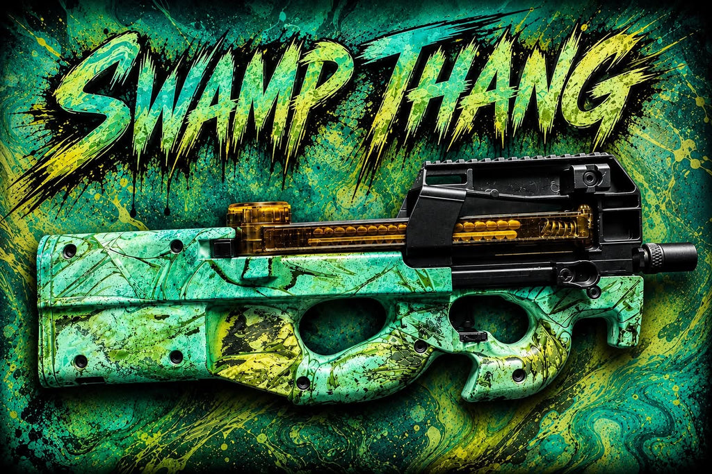 Custom painted FNP90 - Swamp Thang