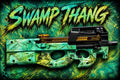 Custom painted FNP90 - Swamp Thang
