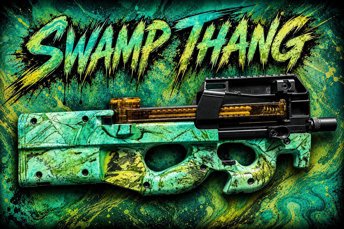 Custom painted FNP90 - Swamp Thang