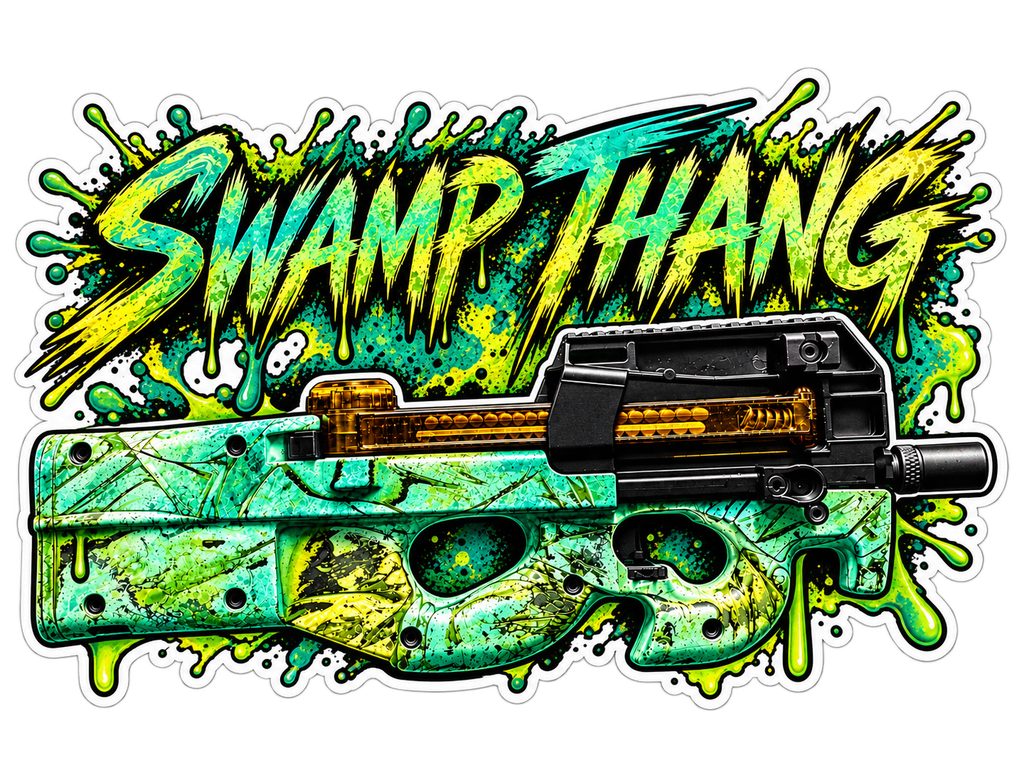 Custom painted FNP90 - Swamp Thang